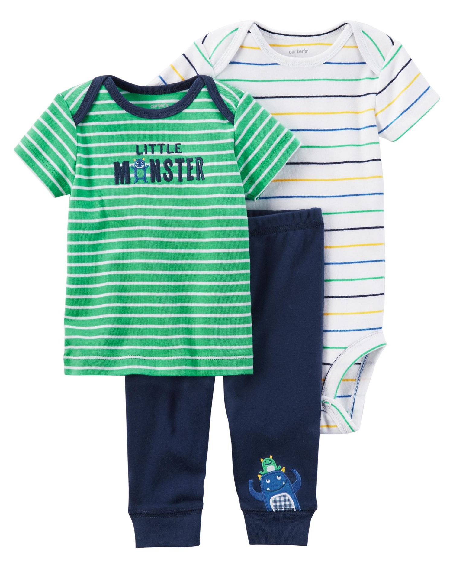 CARTER/'S NEWBORN BABY BOY GIRL 3PC LOCAL CUTIE BODYSUITS PANT CLOTHES SET OUTFIT
